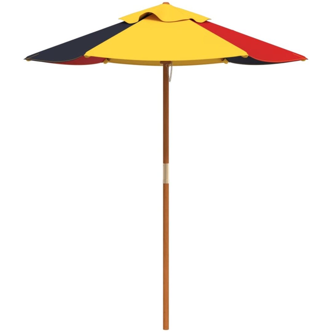 Trädgårdsparasoll med trästång för barn ⌀120x140 cm vidaXL – bild 2
