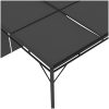 Trädgårdspaviljong med draperier antracit vidaXL 4 x 3 x 2.25 m – miniatyr 7
