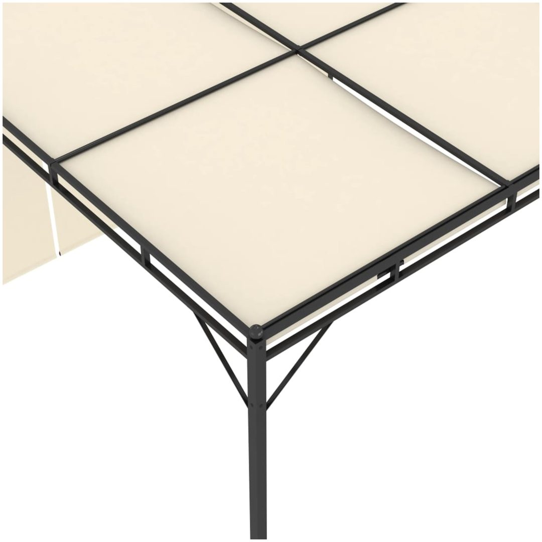 Trädgårdspaviljong med draperier gräddvit vidaXL 3 x 3 x 2.25 m – bild 7