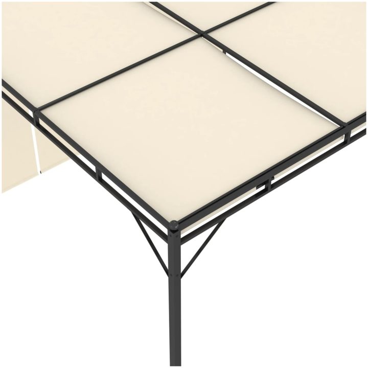 Trädgårdspaviljong med draperier gräddvit vidaXL 3 x 3 x 2.25 m – bild 7