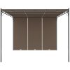 Trädgårdspaviljong med draperier taupe vidaXL 4 x 3 x 2.25 m – miniatyr 3