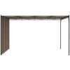 Trädgårdspaviljong med draperier taupe vidaXL 4 x 3 x 2.25 m – miniatyr 4