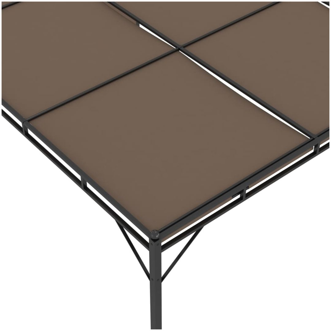 Trädgårdspaviljong med draperier taupe vidaXL 4 x 3 x 2.25 m – bild 8