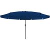 Trädgårdspaviljong med LED-lampor ø395x245 cm Azurblå vidaXL Large – miniatyr 4