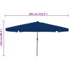 Trädgårdspaviljong med LED-lampor ø395x245 cm Azurblå vidaXL Large – miniatyr 8