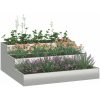 Trädgårdsplanter 3-nivå Galvaniserat Stål vidaXL 90 x 90 x 35 cm – miniatyr 3
