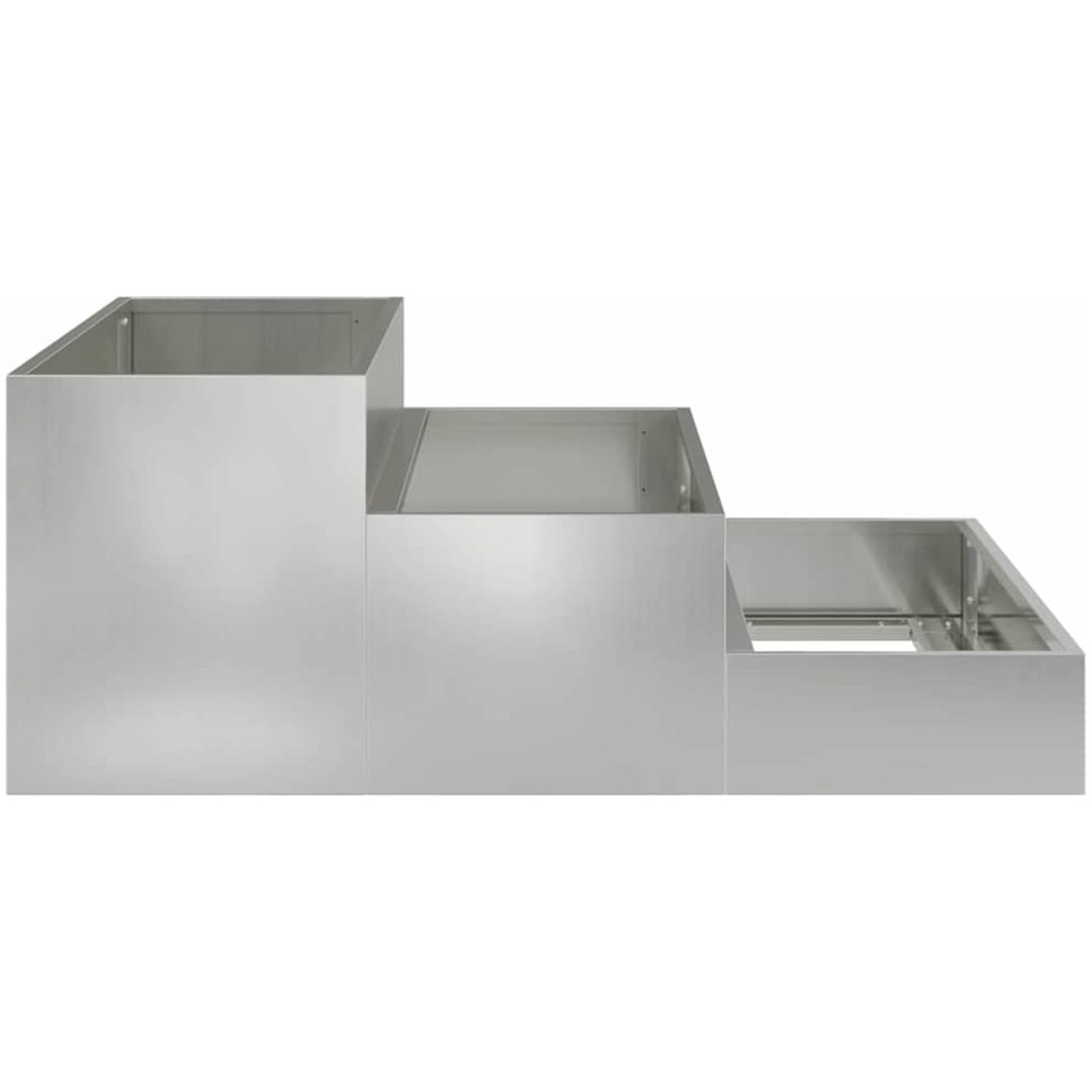Trädgårdsplanter 3-nivå Galvaniserat Stål vidaXL 90 x 90 x 35 cm – bild 7