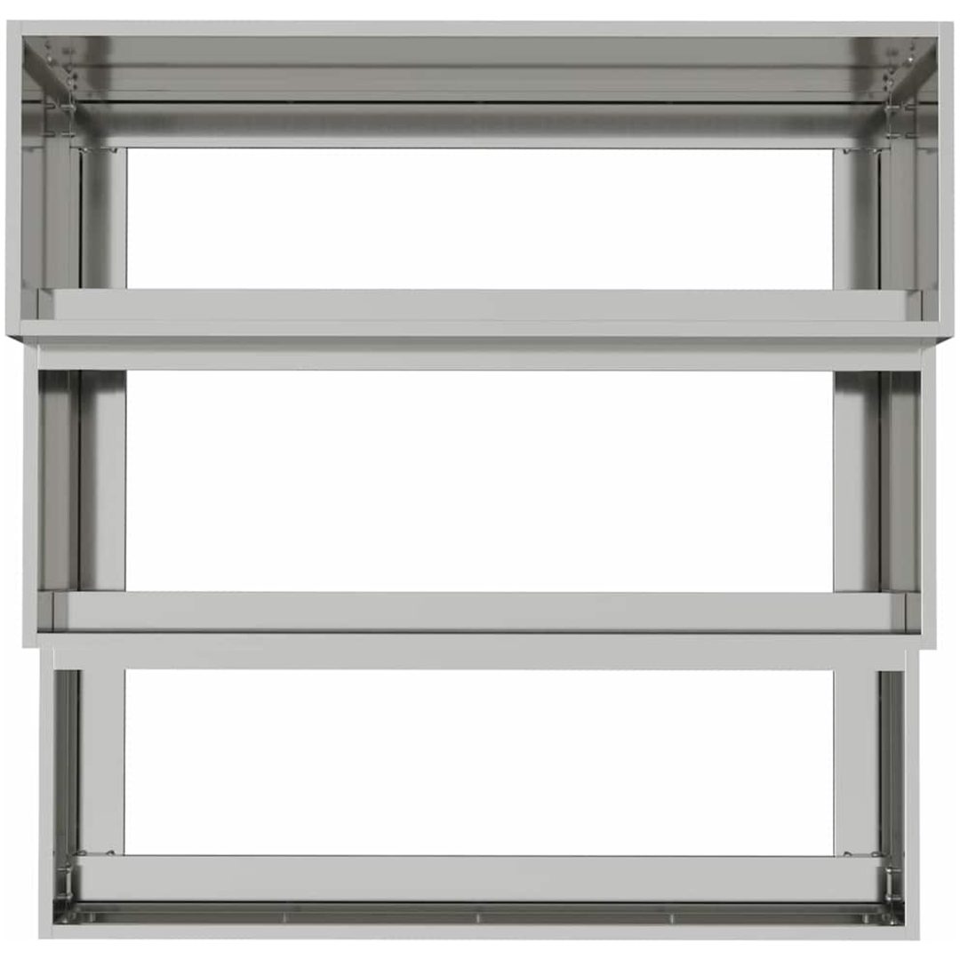 Trädgårdsplanter 3-nivå Galvaniserat Stål vidaXL 90 x 90 x 35 cm – bild 8