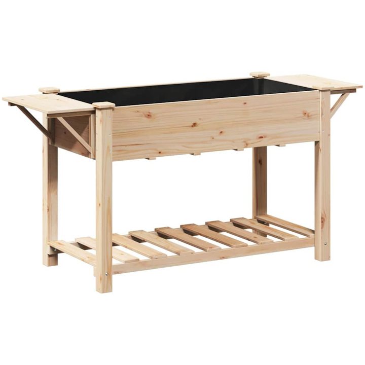 Trädgårdsplanter med hyllor 155x59x76 cm Massivt trä furu vidaXL 155 x 59 x 76.5 cm – bild 2