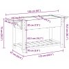 Trädgårdsplanter med hyllor 155x59x76 cm Massivt trä furu vidaXL 155 x 59 x 76.5 cm – miniatyr 11