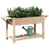Trädgårdsplanter med hyllor 155x59x76 cm Massivt trä furu vidaXL 155 x 59 x 76.5 cm – miniatyr 3