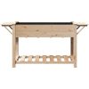 Trädgårdsplanter med hyllor 155x59x76 cm Massivt trä furu vidaXL 155 x 59 x 76.5 cm – miniatyr 5