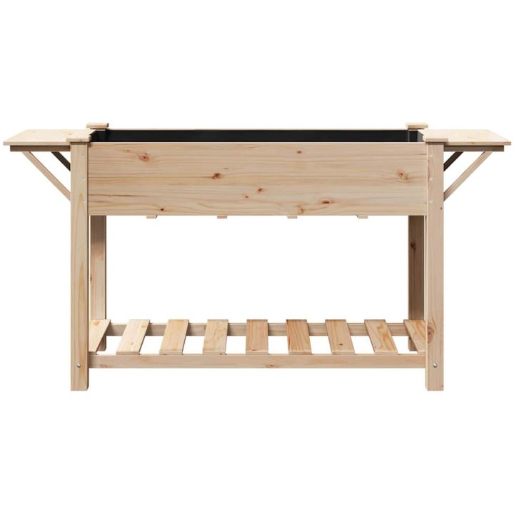 Trädgårdsplanter med hyllor 155x59x76 cm Massivt trä furu vidaXL 155 x 59 x 76.5 cm – bild 5