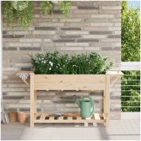 Trädgårdsplanter med hyllor 155x59x76 cm Massivt trä furu vidaXL