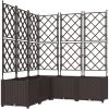 Trädgårdsplanter med spaljé 5 st Brun vidaXL 120 x 120 x 143 cm – miniatyr 2