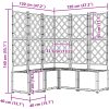 Trädgårdsplanter med spaljé 5 st Brun vidaXL 120 x 120 x 143 cm – miniatyr 8