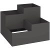 Trädgårdsplanter Svart Stål vidaXL 100 x 100 x 60 cm – miniatyr 2