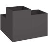 Trädgårdsplanter Svart Stål vidaXL 100 x 100 x 60 cm – miniatyr 5