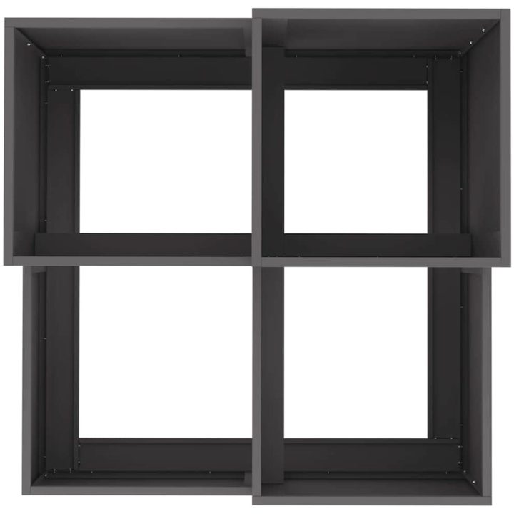 Trädgårdsplanter Svart Stål vidaXL 100 x 100 x 60 cm – bild 8