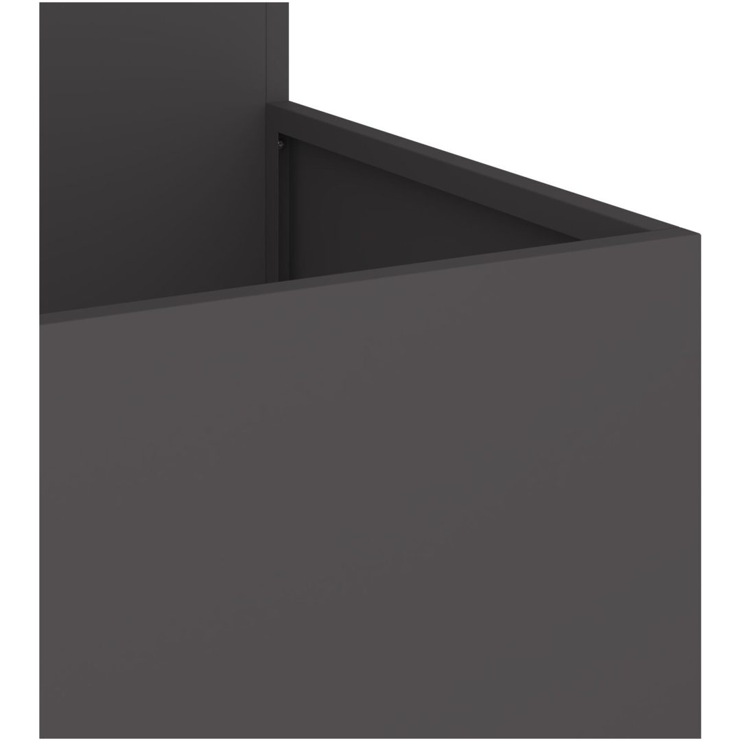 Trädgårdsplanter Svart Stål vidaXL 100 x 100 x 60 cm – bild 9