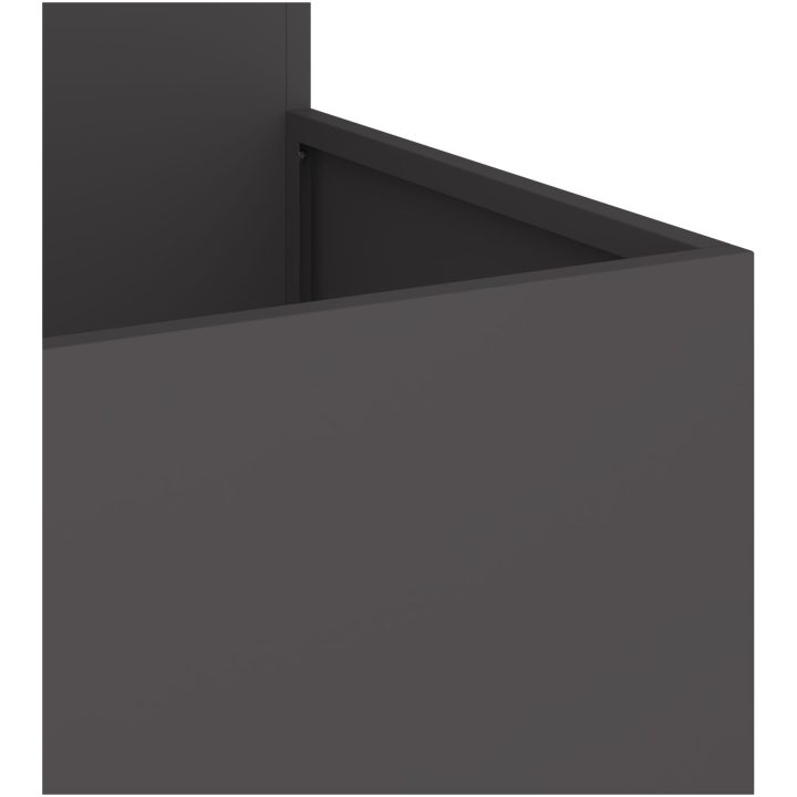 Trädgårdsplanter Svart Stål vidaXL 100 x 100 x 60 cm – bild 9