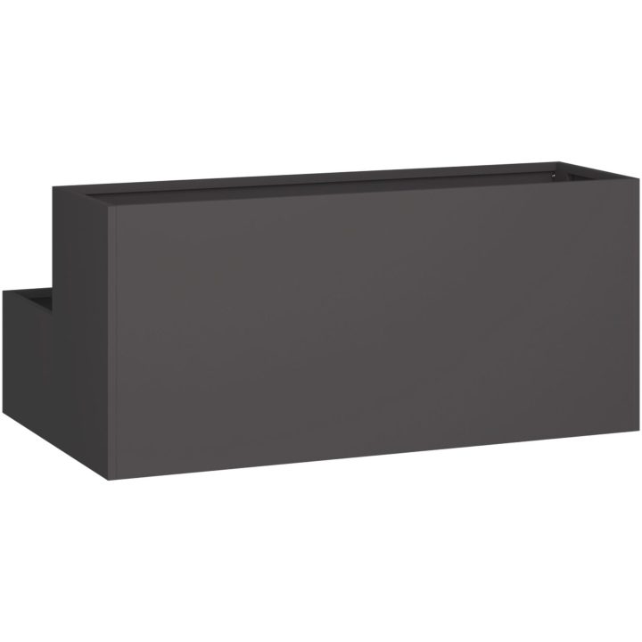 Trädgårdsplanterare 2-Lager Svart Stål vidaXL 100 x 60 x 45 cm – bild 5