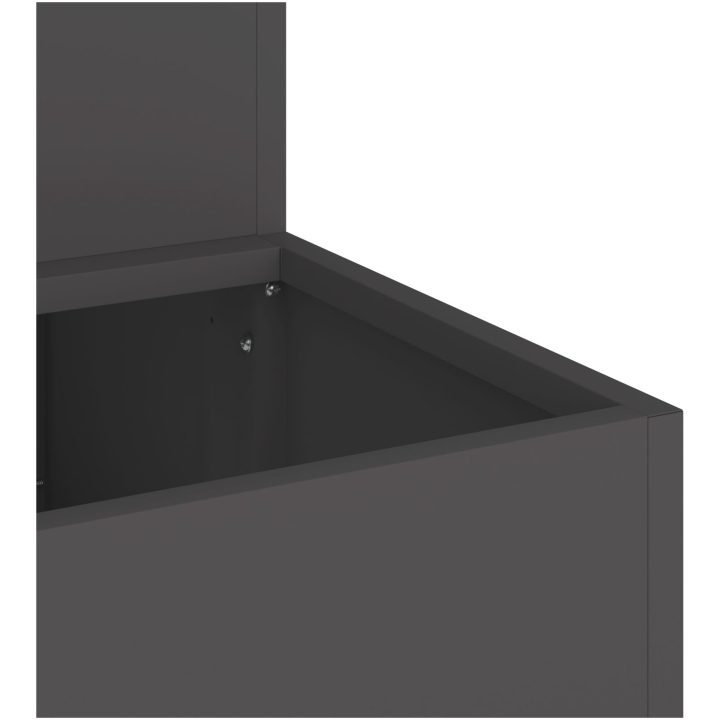 Trädgårdsplanterare 2-Lager Svart Stål vidaXL 100 x 60 x 45 cm – bild 9