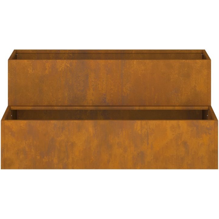 Trädgårdsplanterare 2-Tier 100x60x45 cm Väderbeständigt Stål vidaXL Medium – bild 7