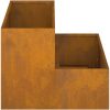 Trädgårdsplanterare 2-Tier 100x60x45 cm Väderbeständigt Stål vidaXL Medium – miniatyr 8