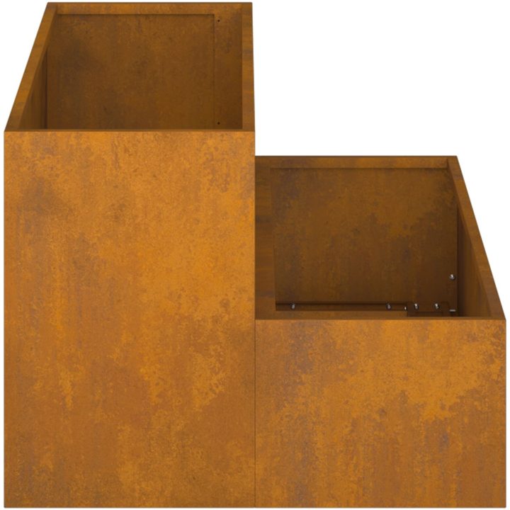 Trädgårdsplanterare 2-Tier 100x60x45 cm Väderbeständigt Stål vidaXL Medium – bild 8
