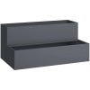 Trädgårdsplanterare 2-Tier Antracit Stål vidaXL 100 x 60 x 45 cm – miniatyr 2