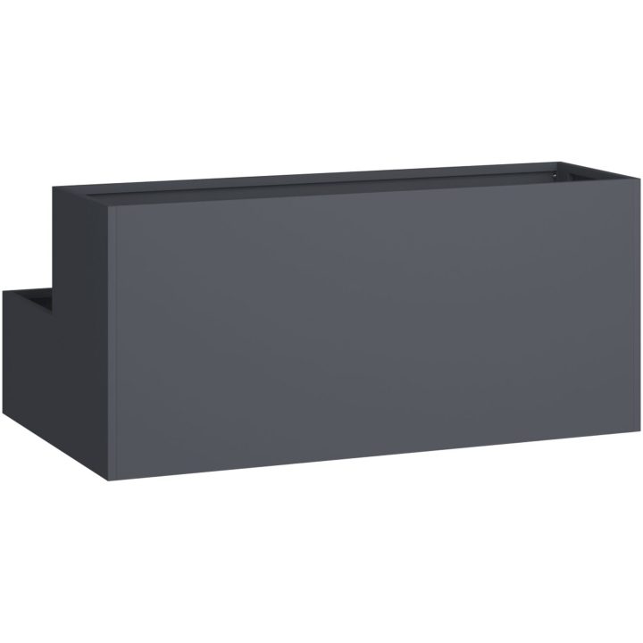 Trädgårdsplanterare 2-Tier Antracit Stål vidaXL 100 x 60 x 45 cm – bild 5