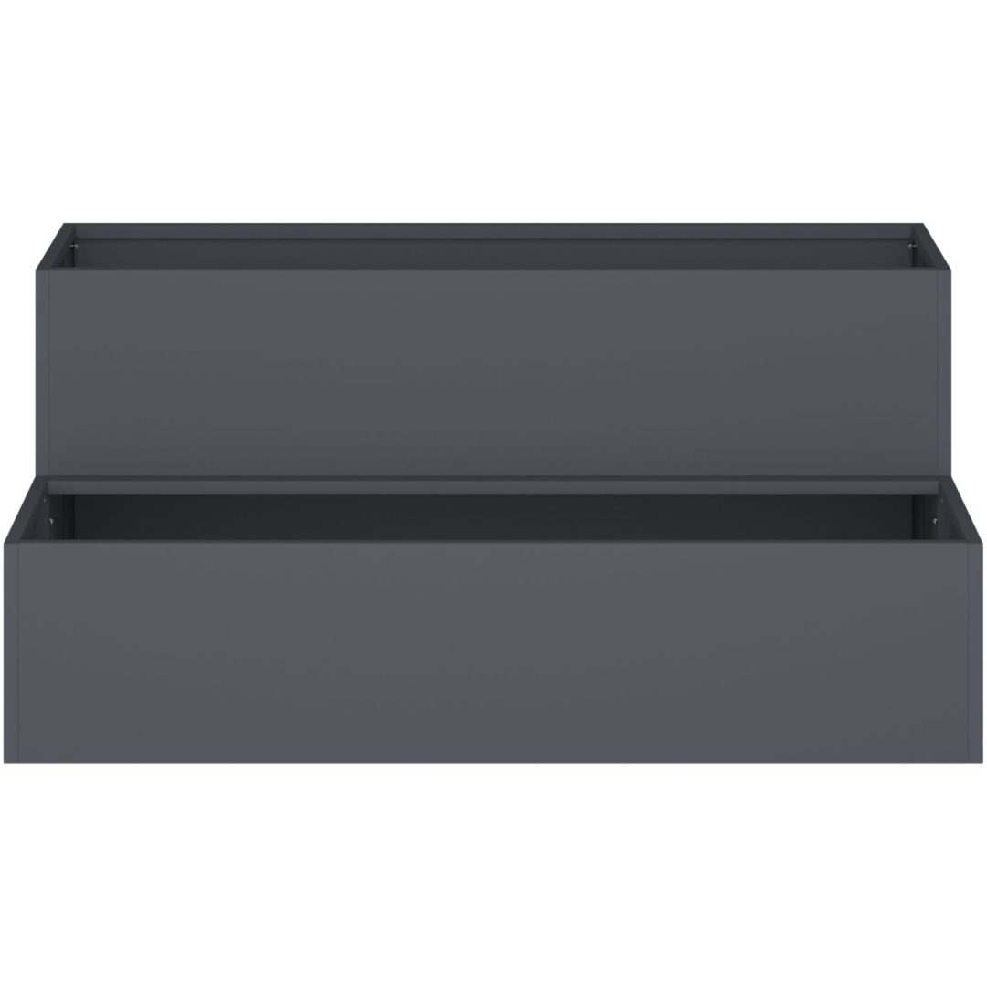 Trädgårdsplanterare 2-Tier Antracit Stål vidaXL 100 x 60 x 45 cm – bild 6