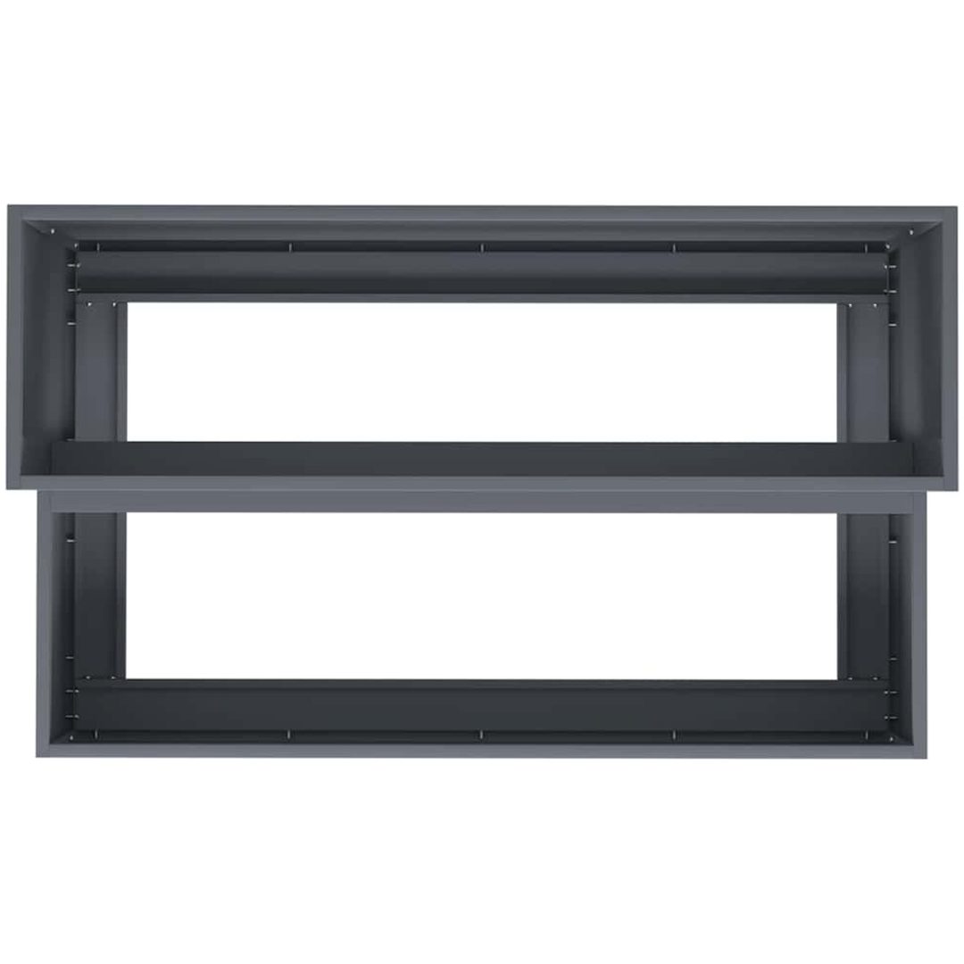 Trädgårdsplanterare 2-Tier Antracit Stål vidaXL 100 x 60 x 45 cm – bild 8