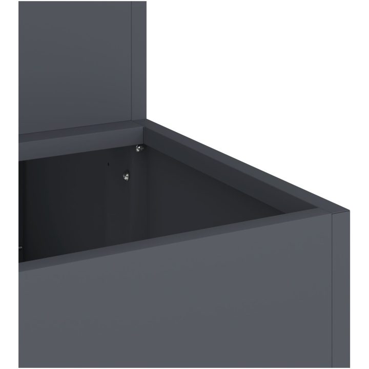 Trädgårdsplanterare 2-Tier Antracit Stål vidaXL 100 x 60 x 45 cm – bild 9
