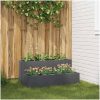 Trädgårdsplanterare 2-Tier Antracit Stål vidaXL 100 x 60 x 45 cm – miniatyr 1