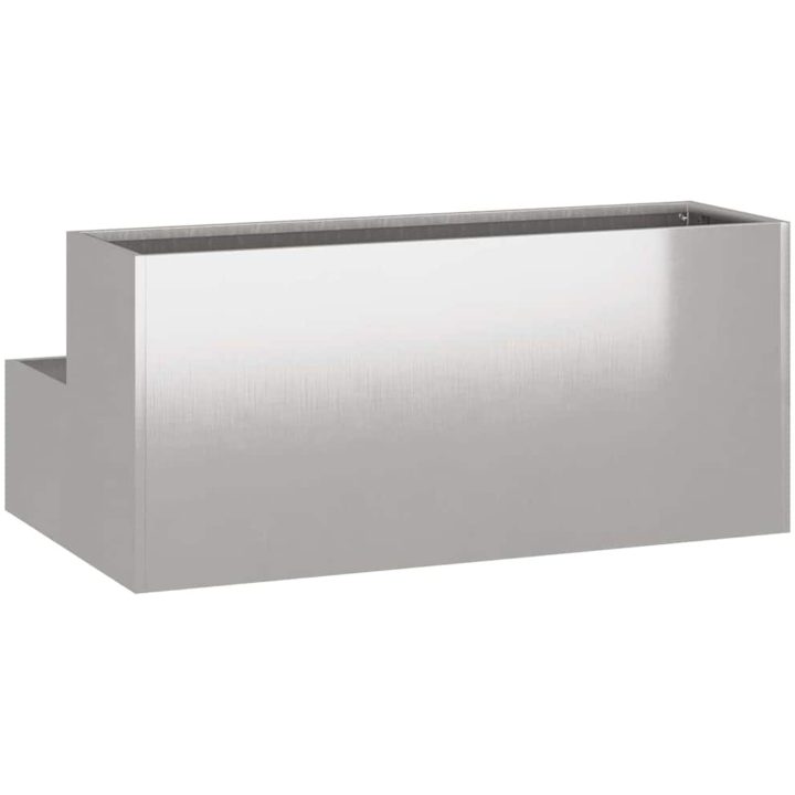 Trädgårdsplanterare 2-Tier Rostfritt Stål vidaXL 100 x 60 x 45 cm – bild 5
