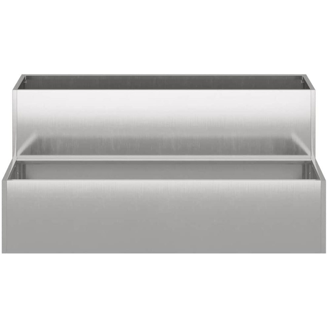 Trädgårdsplanterare 2-Tier Rostfritt Stål vidaXL 100 x 60 x 45 cm – bild 6