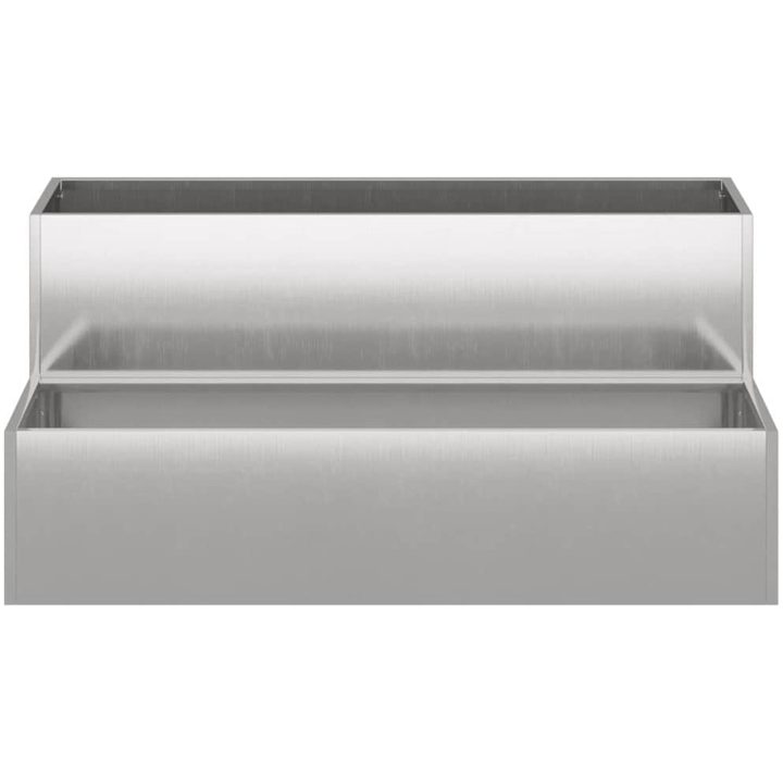 Trädgårdsplanterare 2-Tier Rostfritt Stål vidaXL 100 x 60 x 45 cm – bild 6