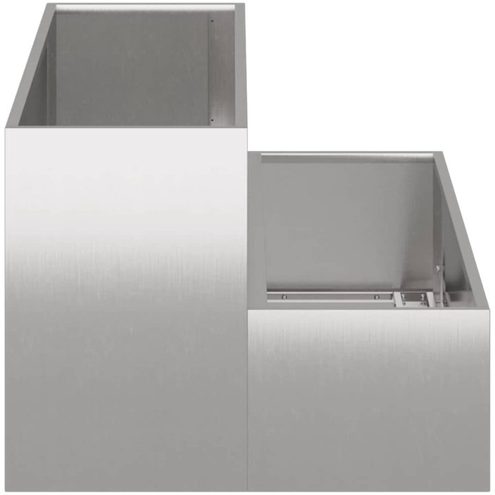 Trädgårdsplanterare 2-Tier Rostfritt Stål vidaXL 100 x 60 x 45 cm – bild 7