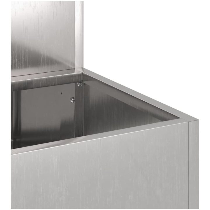 Trädgårdsplanterare 2-Tier Rostfritt Stål vidaXL 100 x 60 x 45 cm – bild 9