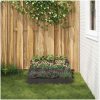 Trädgårdsplanterare 3-Nivå Svart Stål vidaXL 90 x 90 x 35 cm – miniatyr 4