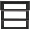 Trädgårdsplanterare 3-Nivå Svart Stål vidaXL 90 x 90 x 35 cm – miniatyr 8