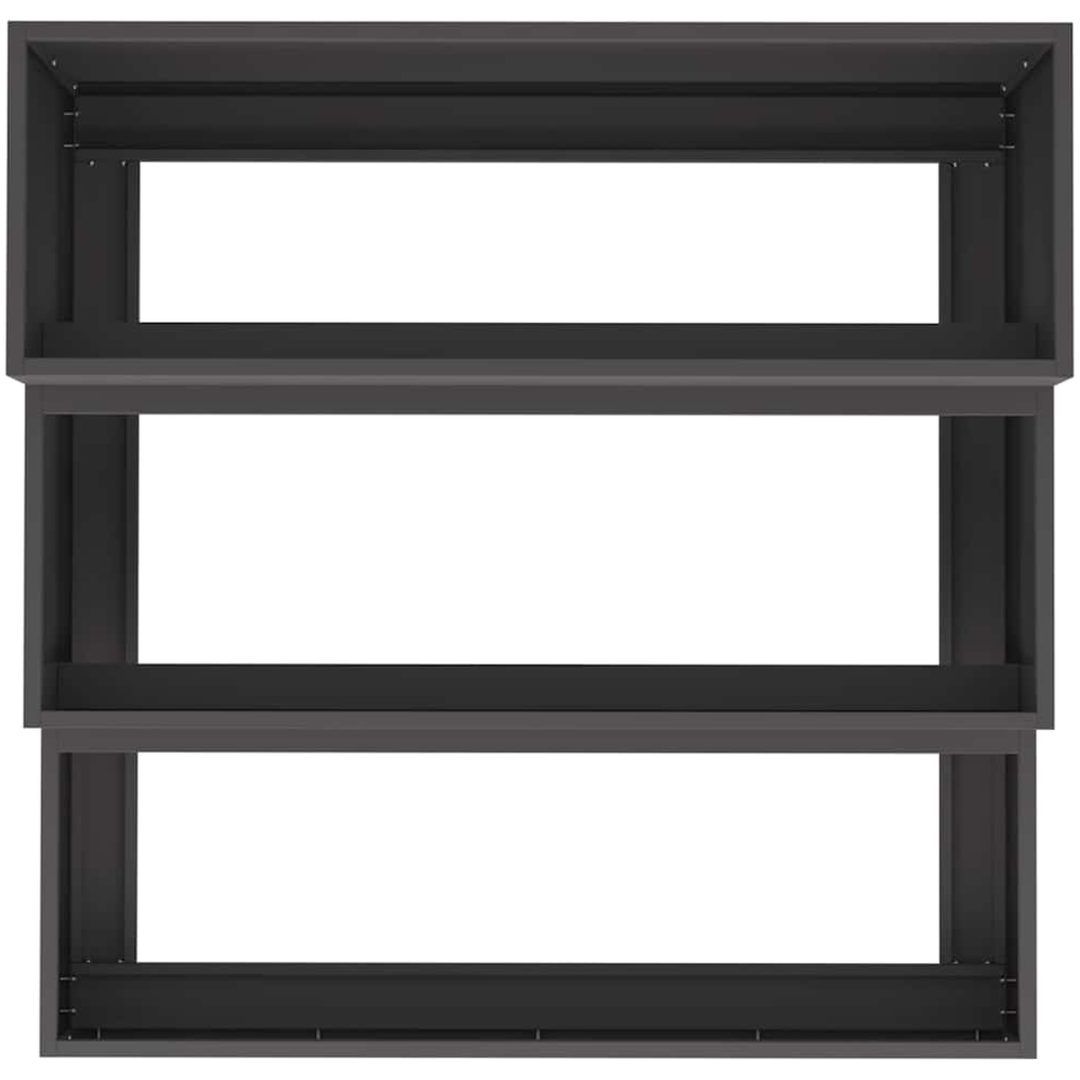 Trädgårdsplanterare 3-Nivå Svart Stål vidaXL 90 x 90 x 35 cm – bild 8