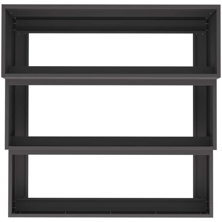 Trädgårdsplanterare 3-Nivå Svart Stål vidaXL 90 x 90 x 35 cm – bild 8