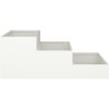 Trädgårdsplanterare 3-nivå Vit Stål vidaXL 90 x 90 x 35 cm – miniatyr 7