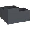Trädgårdsplanterare Antracit Stål vidaXL 80 x 80 x 48 cm – miniatyr 5