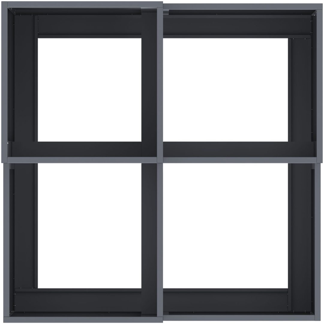 Trädgårdsplanterare Antracit Stål vidaXL 80 x 80 x 48 cm – bild 8