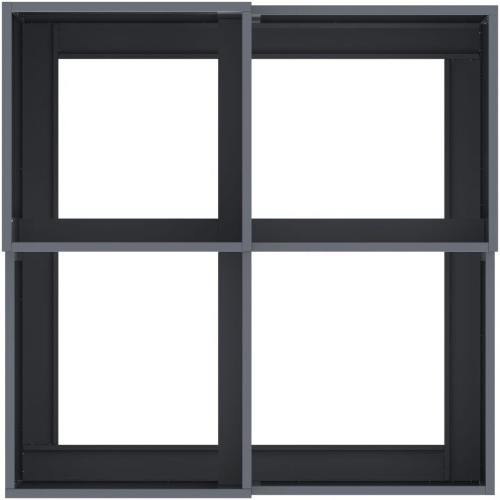 Trädgårdsplanterare Antracit Stål vidaXL 80 x 80 x 48 cm – bild 8