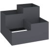 Trädgårdsplanterare Antracit Stål vidaXL 80 x 80 x 60 cm – miniatyr 2